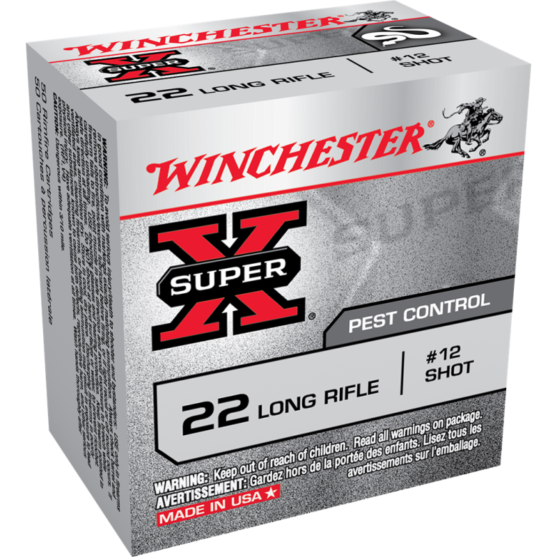 Winchester 22 Long Rifle Super X- 12 plombs 50 cps