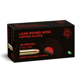 GECO .38 Special LEAD ROUND NOSE COPPER-PLATED 10,2 g / 158 gr- boite de 50 cps