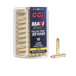 CCI 22WMR JHP Maxi Mag 40Grs Boite de 50