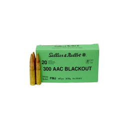 Sellier & Bellot 300 AAC Blackout FMJ 147 grs / 9.55 g - Boite 20 cps