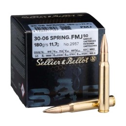 Sellier & Bellot 30-06 Spring FMJ 180 grs 11.7 g Boite 50 cps