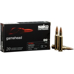 Sako Gamehead cal 223 rem 3,5grs / 55gr SP - Boite de 20 Cps