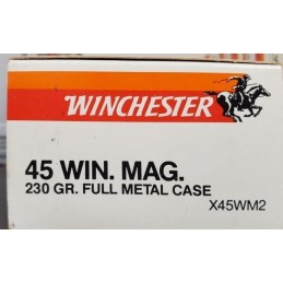 Winchester .45 Win Mag 230 gr F.M.C. - Boite de 20 cps