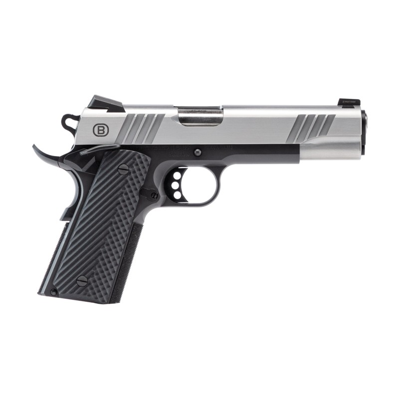 Bersa B1911 5" 45 ACP Brushed SS/ Black Nitride - 8 coups