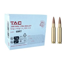 Geco .308 Winchester Tac 9,5 g 147 grs FMJ Boite de 20 cps