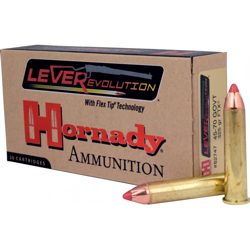 Hornady Ammo Cal 45-70 Govt 21g 325 grs FTX Boite de 20 Cps Hornady Ammo Cal 45-70 Govt 21g 325 grs FTX Boite de 20 Cps