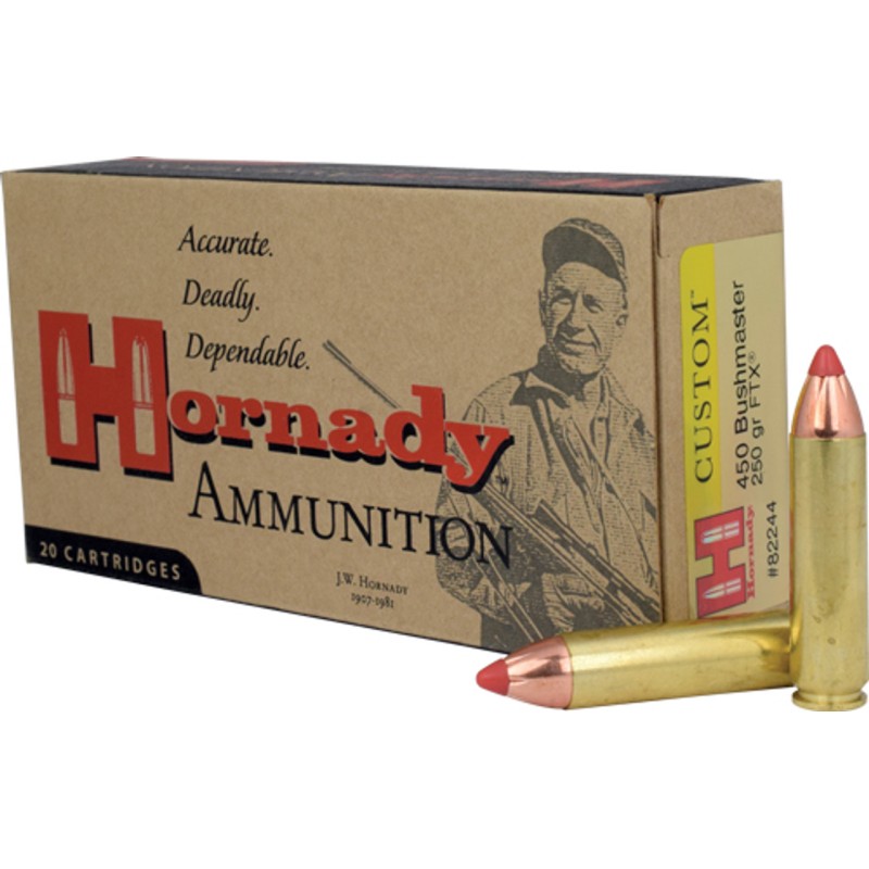 Hornady Ammo .450 Bushmaster Custom 16 g / 250 gr FTX