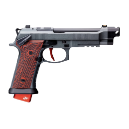 Beretta Pistol 92XI Gara W/ Gray / Red G10 Grip 9mm 5.1" 22rd Pistol -