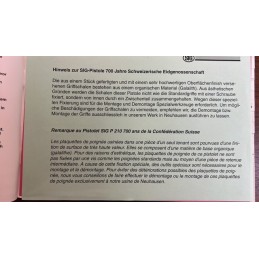 Pistolet Sig P210 Jubilé 700 ans 1291–1991 9x19