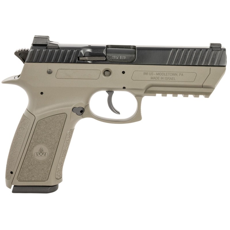 IWI JERICHO 941 9MM PISTOL, 4.4" BARREL, ADJUSTABLE SIGHTS, OD GREEN
