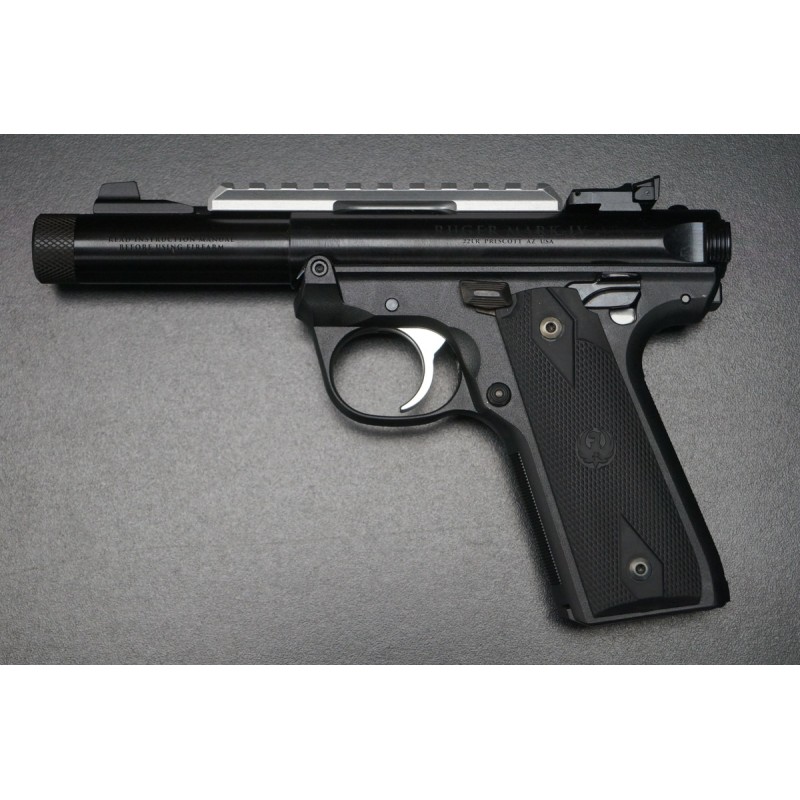 Ruger, Pistolet, Mark IV 22/45, .22 LR, 4.40", MT1/2"-28, 10 coups, Blued