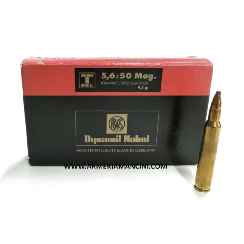 RWS Kal. 5.6x50 Mag RWS T-M 3.24 50gr - Box mit 20 Patronen
