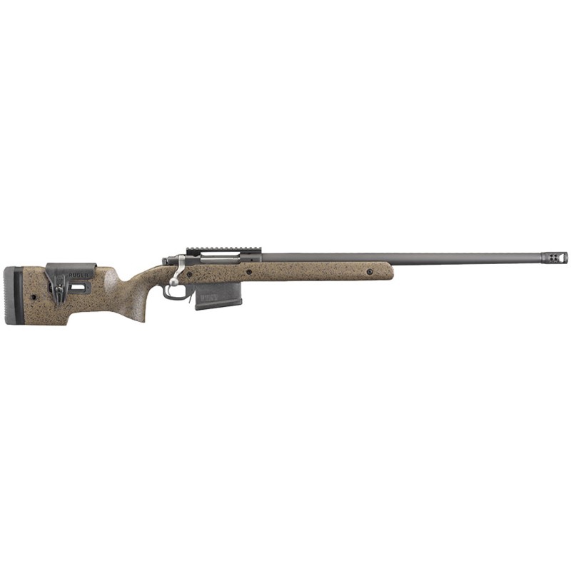 Ruger, Carabine, Hawkeye Long-Range Target, .308 Win, 26", MT5/8"-24, avec MB, 10 coups, Speckled Black/Brown Laminate
