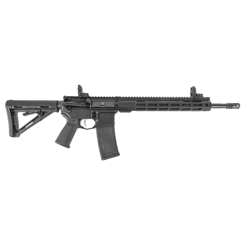 PSA 16" Mid-Length 5.56 NATO 1/7 Nitride 13" Lightweight Hex M-Lok MOE EPT Rifle w/MBUS Sight Set