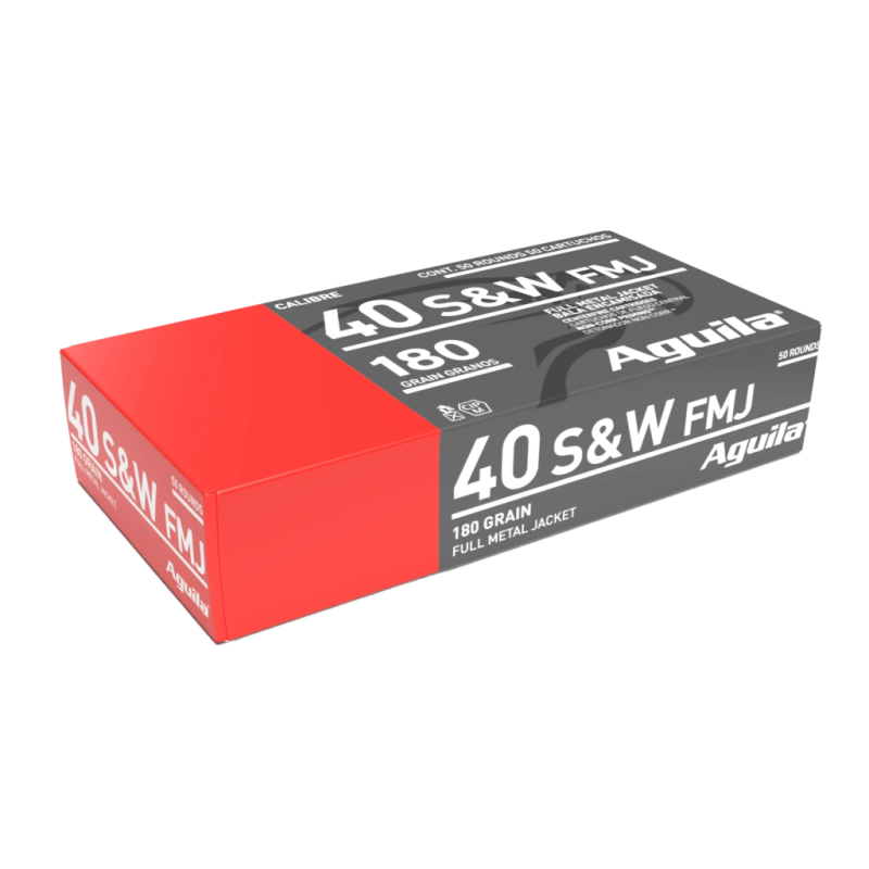 Aguila cartouches .40S&W, 180gr FMJ Boite de 50 cps