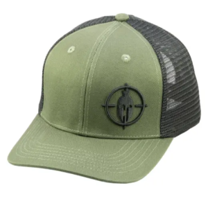 Trucker Cap with Spartan Logo - Moss/Black