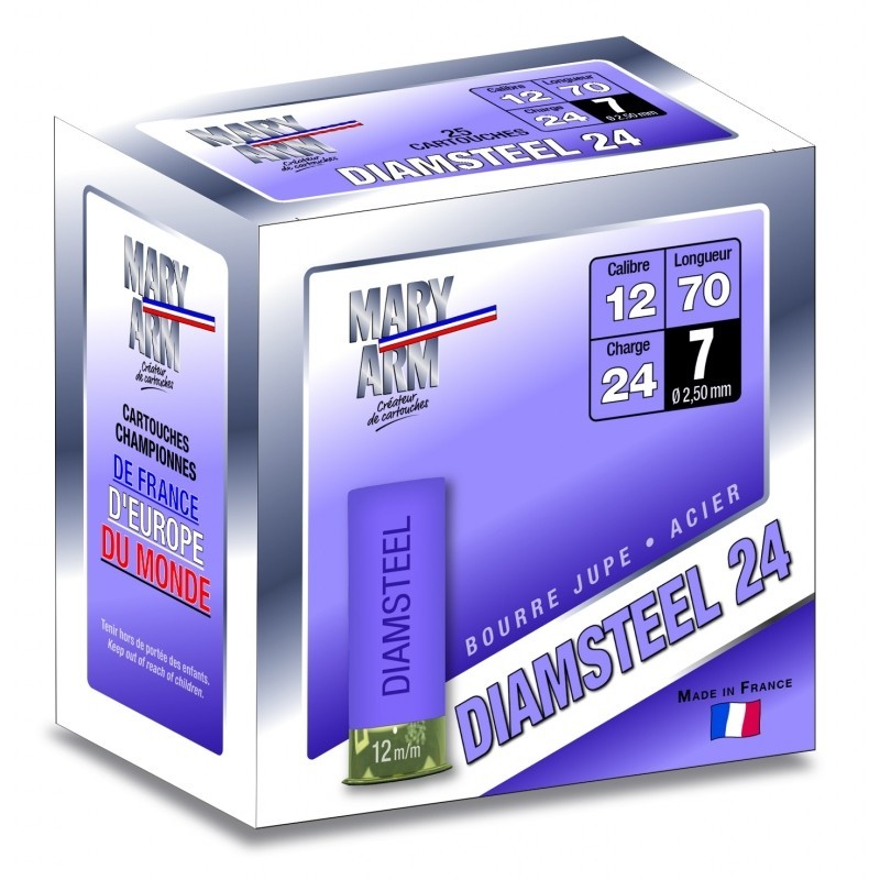 Mary Arm Diamsteel cal 12/70 Acier no 7 Boite de 25 cps
