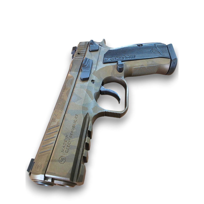 Pistolet CZ Shadow 2 Compact Carry OR 9mm Para 15 coups FDE / Bronze Camo limited