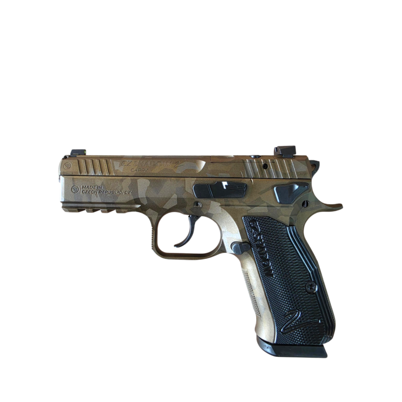 Pistolet CZ Shadow 2 Compact Carry OR 9mm Para 15 coups FDE / Bronze Camo limited